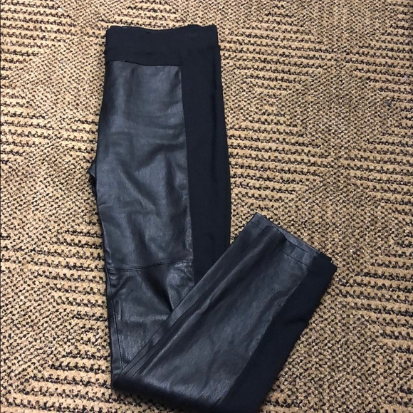 Vince Pants - Vince leather and fabric leggings